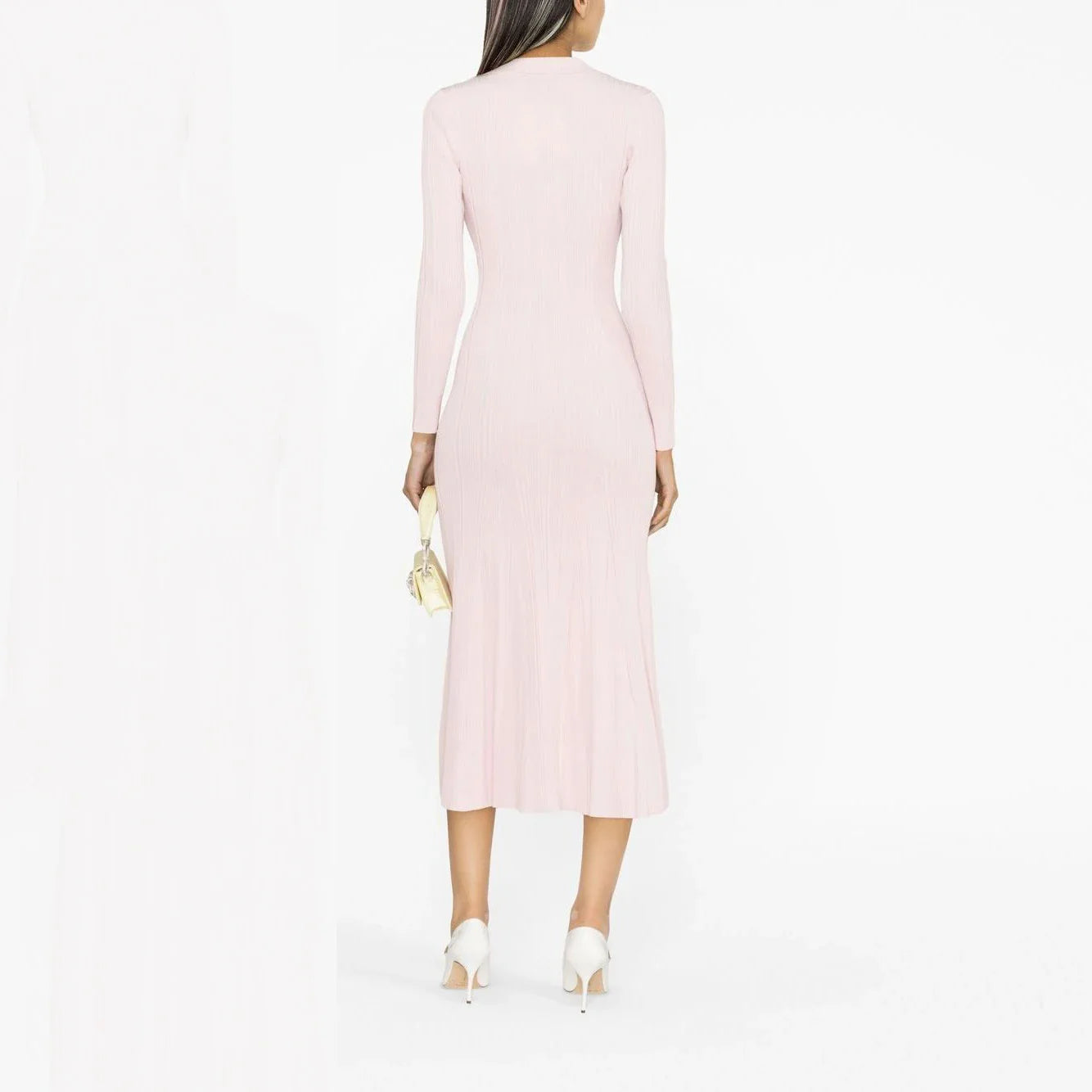 Self - pink knit dress