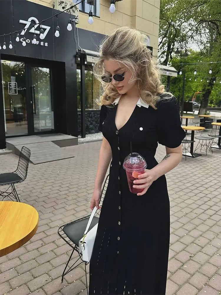 Dress knit mid sleeve