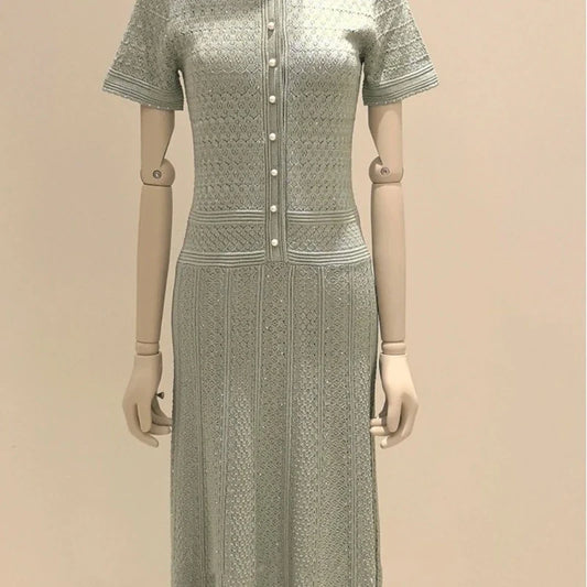 Sandro shimmer mint green dress