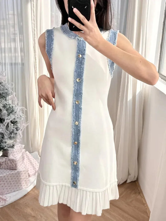 Sandro - short blue jean dress