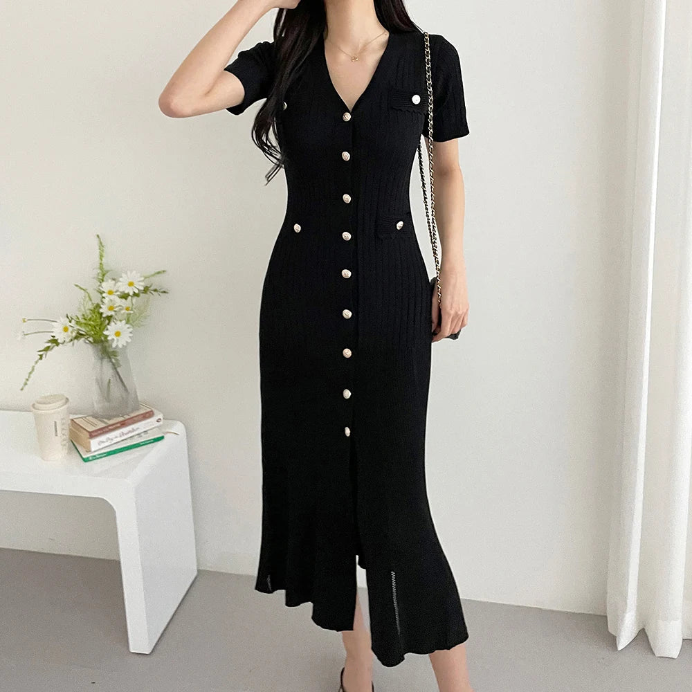 Sandro - Black short & long sleeve dress