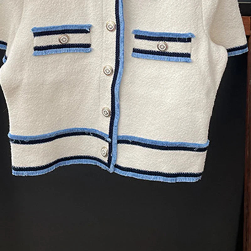 Sandro set - white & blue